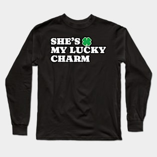 She’s My Lucky Charm - Simple Type Long Sleeve T-Shirt